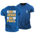 Men's Know Jesus Know Peace Cross Cotton T-Shirt